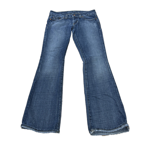 Vintage Guess Y2K Dare Devil Flare Low Rise Jeans Womens 29x35 (Actual 32x32) - Picture 1 of 16
